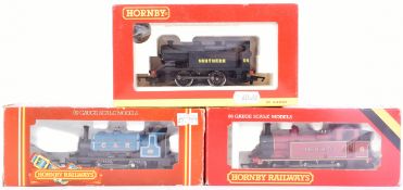 THREE VINTAGE HORNBY OO GAUGE MODEL RAILWAY TRAINSET LOCOMOTIVE