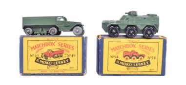 DIECAST - X2 MOKO LESNEY MILITARY DIECAST MODELS