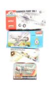 FOUR PLASTIC MODEL KITS OF WW2 WORLD WAR TWO AIRCRAFT INTEREST