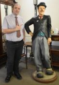 CHARLIE CHAPLIN - LIFESIZE 1/1 SCALE FIBREGLASS STATUE