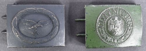 TWO WWII SECOND WORLD WAR GERMAN OFFICERS BELT BUCKLES