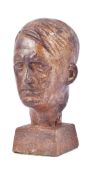 WWII SECOND WORLD WAR STYLE ADOLF HITLER CAST IRON BUST