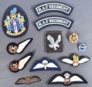 COLLECTION OF ASSORTED RAF ROYAL AIR FORCE BADGES & PATCHES