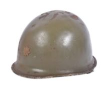 WWII SECOND WORLD WAR US ARMY MAJORS M1 STEEL COMBAT HELMET