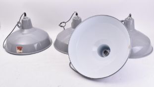 BENJAMIN RLM CRYSTEEL - FOUR GREY ENAMEL LIGHT SHADES