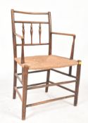 19TH CENTURY ENGLISH OAK FRAMED SUSSEX CHAIR