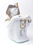 ITALIAN LARGE 1970S PORCELAIN KING TUTANKHAMUN STATUE