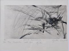AGATHE SOREL (B.1935) - SAULE PLEUREUR - SIGNED ETCHING