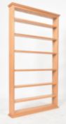 MID 20TH CENTURY BESPOKE MADE LIGHT OAK BOOKCASE