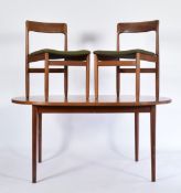 ROEDS BJARNUM - SWEDEN - MID CENTURY TEAK DINING TABLE & CHAIRS