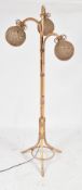 MID CENTURY ITALIAN BAMBOO RATTAN FLOOR LAMP LIGHT