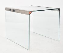 GALLOTTI & RADICE - ITALIAN GLASS & CHROME COFFEE TABLE