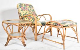 ASSORTMENT OF VINTAGE 20TH CENTURY BAMBOO OUTDOOR ITEMS