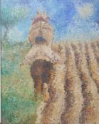 20TH CENTURY POINTILLISM STYLE OIL ON BOARD SIGNED PAINTING