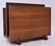 RETRO MID CENTURY TEAK MAGAZINE RACK