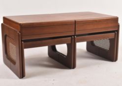 MID CENTURY DANISH INSPIRED TEAK NEST OF TABLES