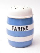 TG GREEN - VINTAGE 20TH CENTURY CERAMIC FARINE SHAKER