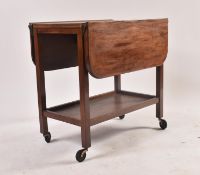 VINTAGE 20TH CENTURY TEAK DROP LEAF TWO TIER COCKTAIL TROLLEY