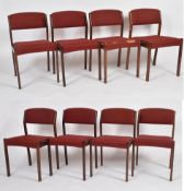 EIGHT MID CENTURY 1970S DANISH ROSEWOOD DINING CHAIRS