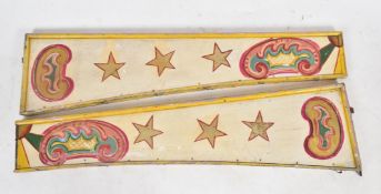 PAIR OF VINTAGE MID CENTURY FAIRGROUND PAINTED PANELS