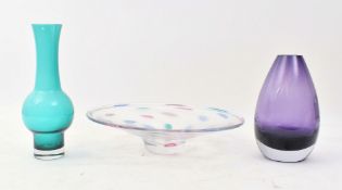 RIIHIMAKI LASI MID CENTURY VASES & MILLEFIORI DISH BOWL