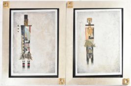 JOHN DOUGLAS - PAIR OF CONTEMPORARY ABSTRACT PAINTING