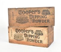 COOPER'S DIPPING POWDER - PAIR OF VINTAGE ADVERTISING CRATES