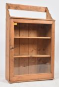 19TH CENTURY VICTORIAN PINE HANGING KITCHEN CABINET