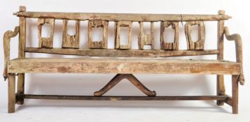 CONTEMPORARY GARDEN / PUB WOODEN LOG BENCH