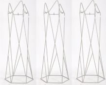 THREE CONTEMPORARY DESIGNER WIRE WORKED COAT STANDS