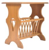 ERCOL - A BEECH & ELM MAGAZINE RACK SIDE TABLE