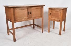 GORDON RUSSELL - 1920S OAK WASHSTAND AND BEDSIDE