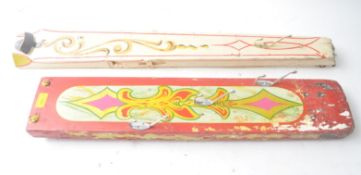 HOOPLA - TWO VINTAGE FAIRGROUND COAT HOOK PANELS