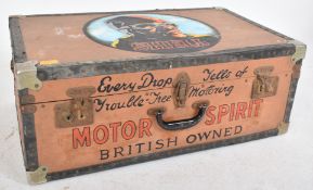 20TH CENTURY STEAMER TRUNK WITH SHELL ADVERTISING