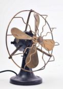 VINTAGE 1930S BRASS & CAST IRON EMI DESK FAN