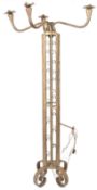 BRUTALIST MID CENTURY WROUGHT IRON FLOOR STANDING LAMP
