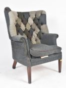 HARRIS TWEED MACKENZIE - DESIGNER WINGBACK ARMCHAIR