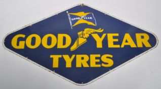 GOOD YEAR TYRES - MOTORING INTEREST - LARGE ENAMEL SIGN
