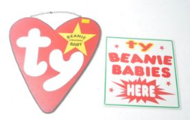 TY - TWO CONTEMPORARY POINT OF SALE SHOP SIGNS