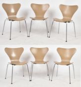 ARNE JACOBSEN FOR FRITZ HANSEN - SET OF SIX SERIES 7 CHAIRS