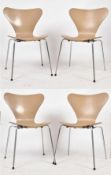 ARNE JACOBSEN FOR FRITZ HANSEN - SET OF FOUR SERIES 7 CHAIRS