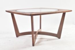 MID CENTURY BRITISH MODERN DESIGN TEAK & GLASS LOW TABLE