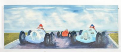 COLIN BARNES - LARGE OIL PAINTING ENTITLED LAST CORNER