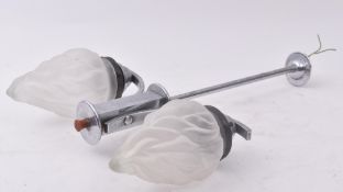 WITHDRAWN - ART DECO 1930S OPALINE TORCH FLAME GLASS SHADE CEILING LIGHT