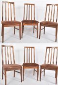 6 RETRO WILLIAM LAWRENCE DANISH INSPIRED TEAK DINING CHAIRS
