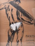 VINTAGE 1981 ' PANTS ' EXHIBITION BY COLIN BARNES POSTER