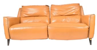 CONTEMPORARY BRITISH MODERN DESIGN LEATHER RECLINING SOFA