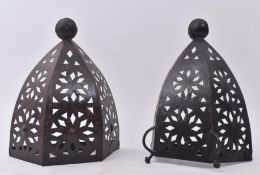 PAIR OF VINTAGE FRENCH IRON WALL LIGHT SCONCES