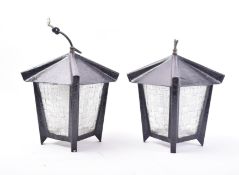 PAIR OF VINTAGE FRENCH PORCH LANTERN LIGHTS