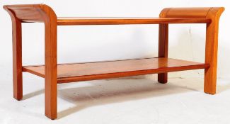 BRITISH MODERN DESIGN - MID CENTURY TEAK LONG JOHN TABLE